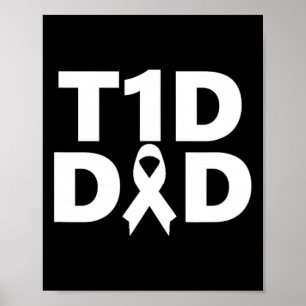 Póster T1d Sensibilización sobre la diabetes en papá