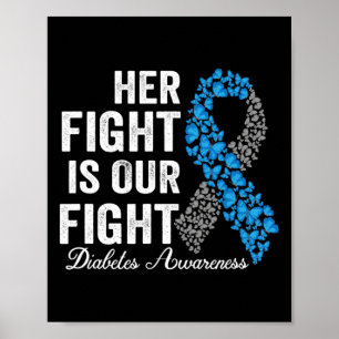 Póster T1d Su Lucha Es Nuestra Lucha Contra La Diabetes T