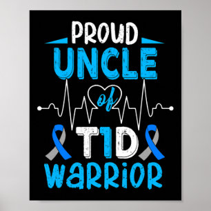 Póster T1D Tío Orgulloso Diabetes Conciencia Tipo 1 Insul