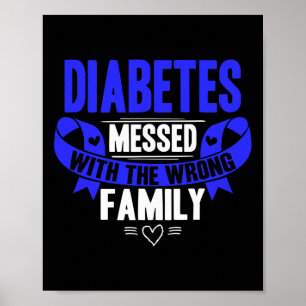 Póster T1d Tipo 1 Conciencia sobre la diabetes