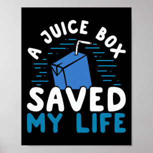 Póster T1d Tipo 1 Diabetes Awareness Juice Box Salvado Mi