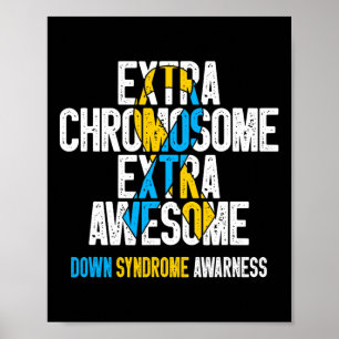 Póster T21 Síndrome de Down Extra-Awesome A