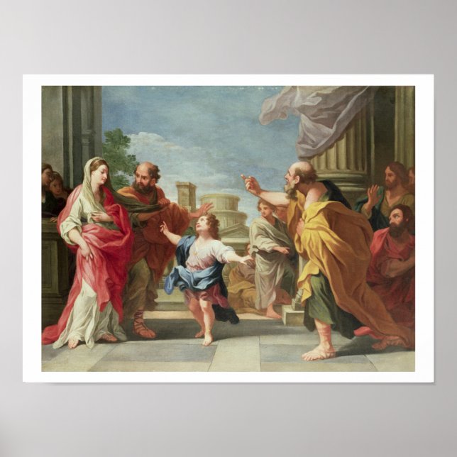 Póster T32126 Predicación de Cristo en el templo (Frente)