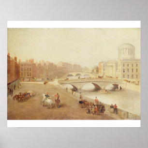 Póster T34018 The River Liffey and the Law Courts, Dublín