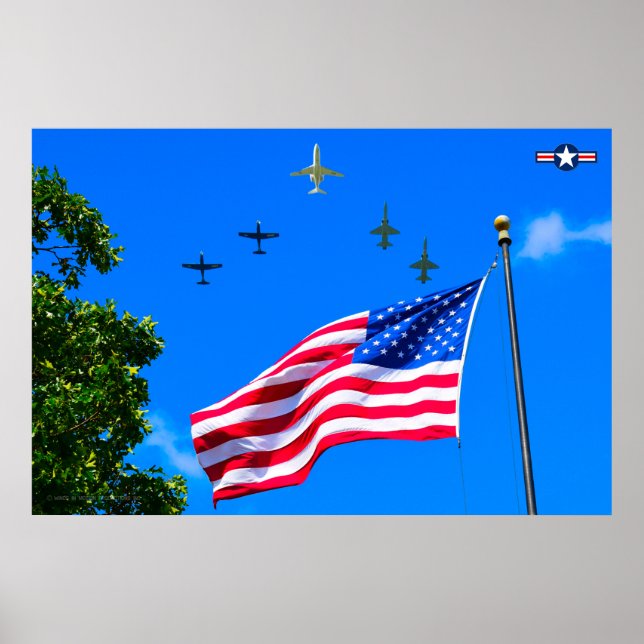 Póster T-1A, T-38C y T-6A FLYPAST (Frente)