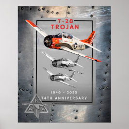 Póster T-28 Poster del 74º aniversario de Troya