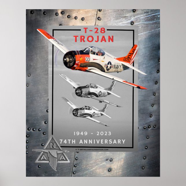 Póster T-28 Poster del 74º aniversario de Troya (Frente)