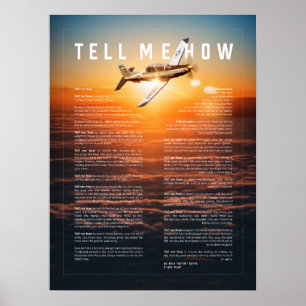 Póster T-6 Texan II con decidme cómo volar