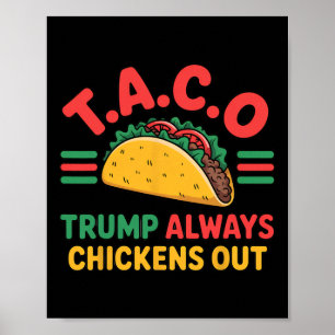 Póster T.a.c.o Trump Siempre se Rajó Taca Fúnesco