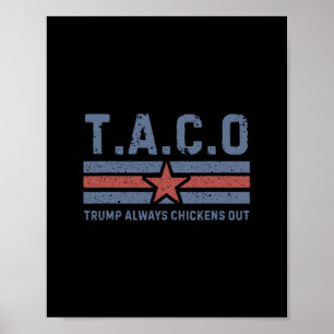 Póster T.a.c.o Trump Siempre se Rinde - Divertido 1