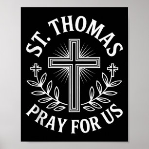 Póster T de Santo Tomás Reza Por Nosotros Devocional Cató