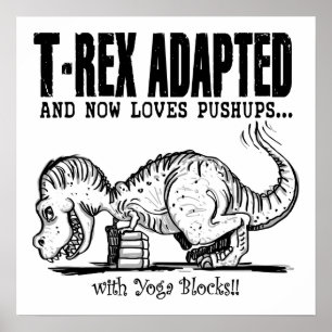 Póster T-Rex ama a Pushups