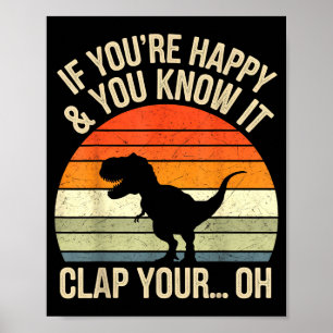 Póster T Rex Dinosaur Meme Divertido Dino Para Hombres Mu