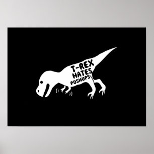 Póster T-Rex odia pectorales