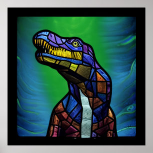 Póster T-Rex Rey De Los Dinosaurios