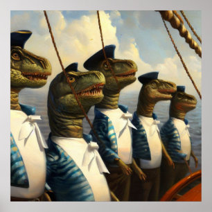 Póster T Rexs Sailors