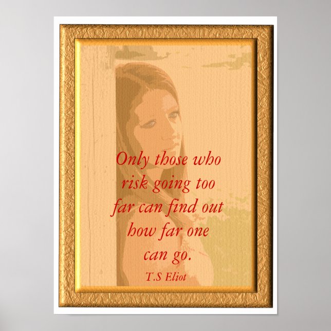 Póster T.S Eliot _ cita Poster (Frente)