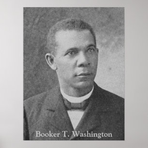 Póster T. Washington, editor de fotos en blanco y negro