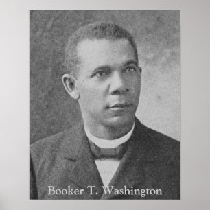 Póster T. Washington, editor de fotos en blanco y negro