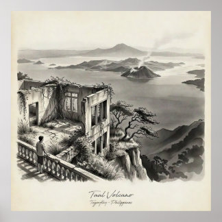 Póster Taal Volcano Tagaytay Philippines Landscape