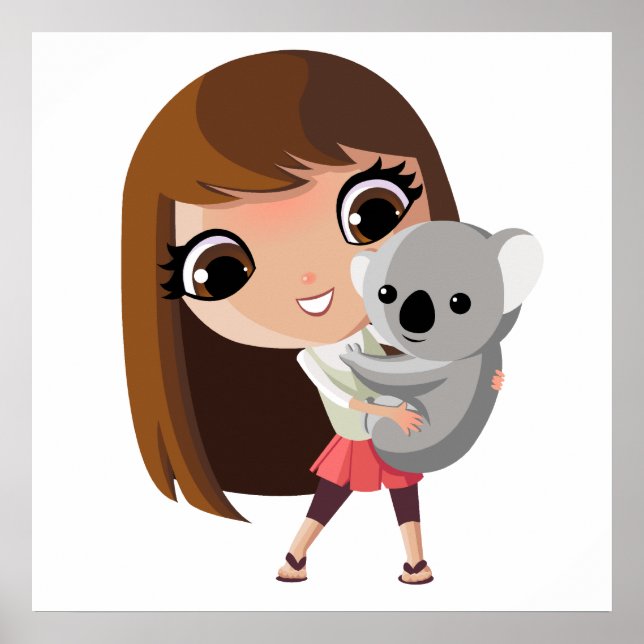 Póster Taara y Pudding del Koala (Frente)