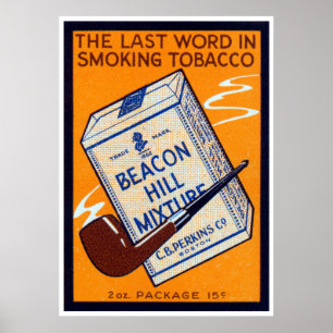 Póster Tabaco de Beacon Hill en 1910