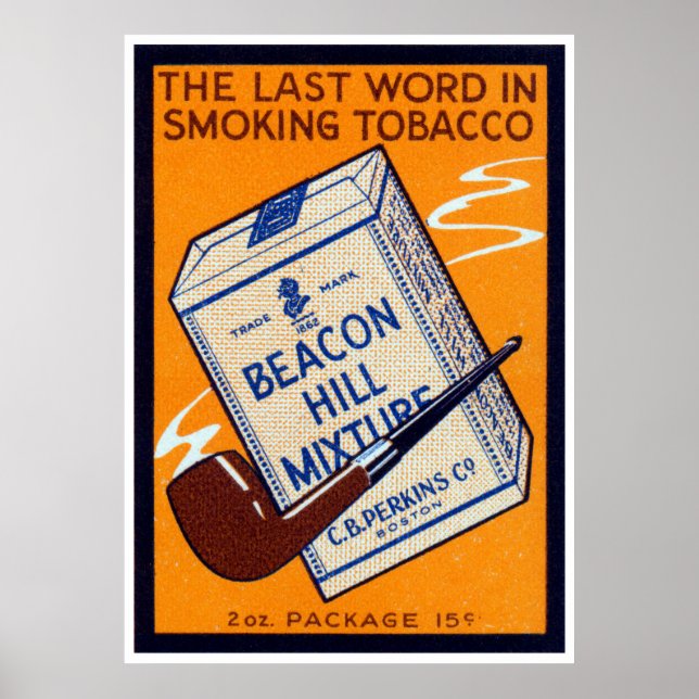 Póster Tabaco de Beacon Hill en 1910 (Frente)