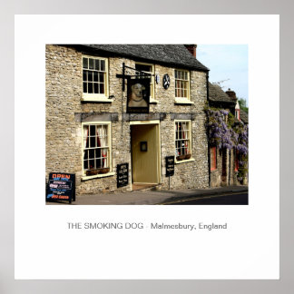 Póster Tabaco Perro Pub Malmesbury, Inglaterra
