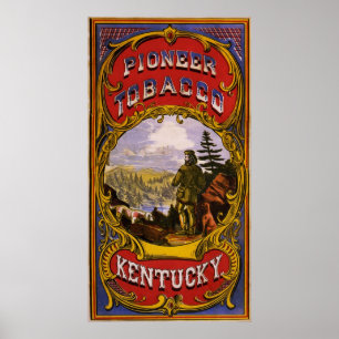 Póster Tabaco pionero Kentucky