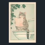 Póster Tabby Cat Bathroom Print Funny Japanese Ukiyo-e<br><div class="desc">Tabby Cat Bathroom Print Funny Japanese Ukiyo-e Poster

classic art poster,  fine art wall decor,  famous artist prints,  museum inspired art,  matisse poster,  japanese art print,  ukiyo e wall art,  william morris pattern,  arts and crafts art,  monet impressionist art,  picasso inspired poster,  timeless wall art</div>