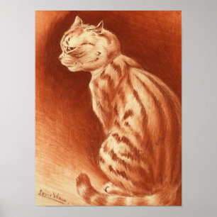 Póster Tabby Cat de Louis Wain