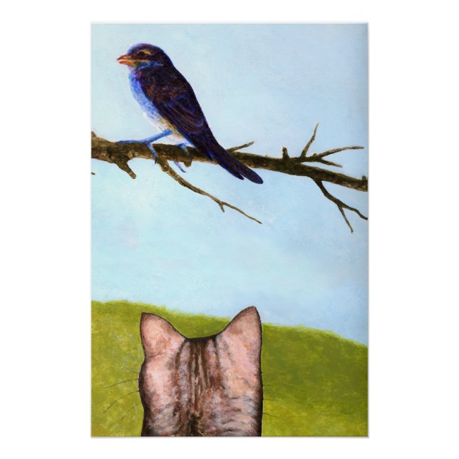 Póster Tabby Cats Talk to Birds (Anverso)