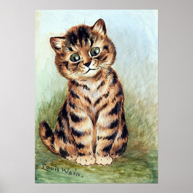Póster Tabby Kitten, Louis Wain (Frente)
