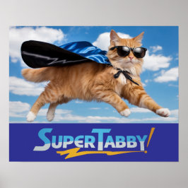 Póster Tabby Superhero Poster