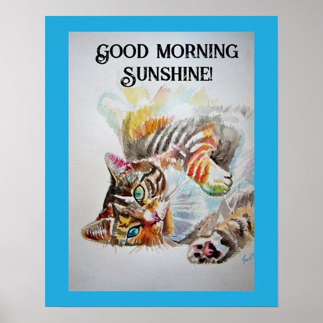 Póster Tabby tabbies Cute gatos acuáticos (Frente)