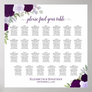 Póster Tabla 27 Tabla de asientos de Bodas de Moda de Ros