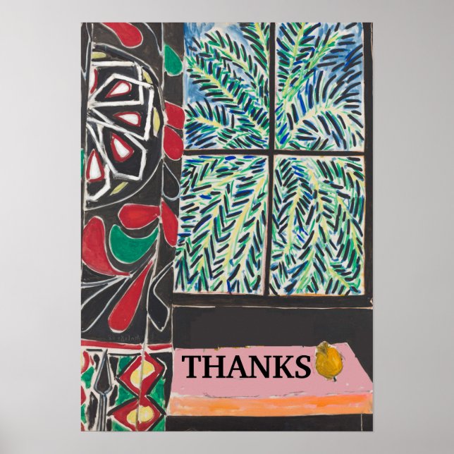 Póster Tabla bajo ventana, después de Matisse (Frente)