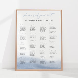 Póster Tabla De Asientos Alfabéticos De Marea Ebb