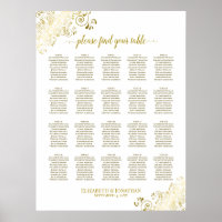 Tabla de asientos Boda de 20 cuadros de paredes bl
