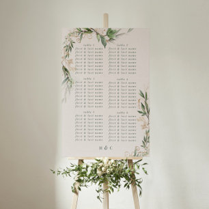 Póster Tabla de asientos Boda Eucalyptus Moss