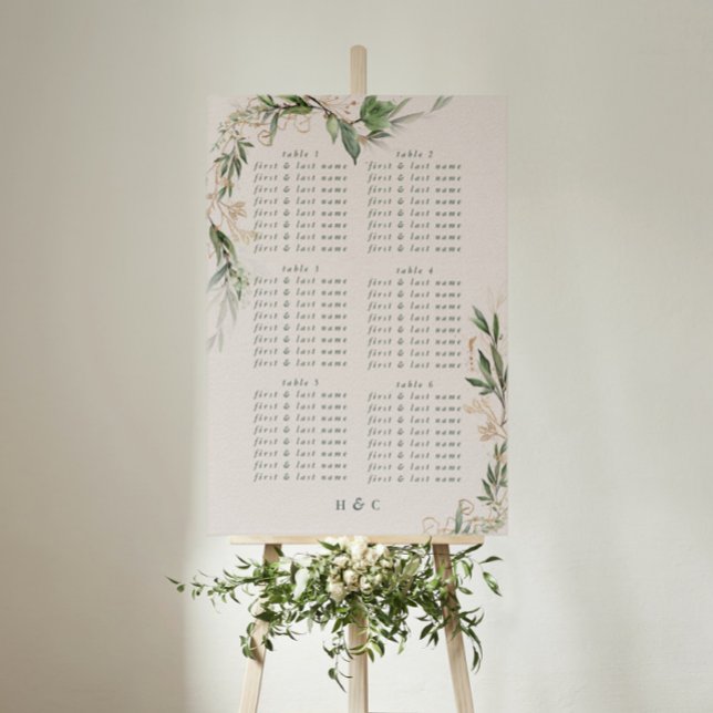 Póster Tabla de asientos Boda Eucalyptus Moss (Subido por el creador)
