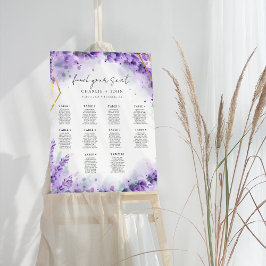 Póster Tabla de asientos Bodas modernos Dusty Lavender