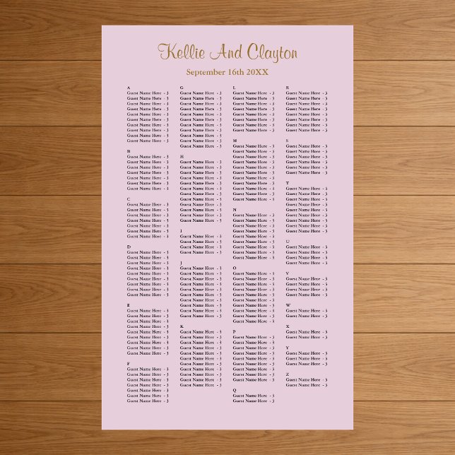 Póster Tabla de asientos de 200 Bodas púrpura (Subido por el creador)