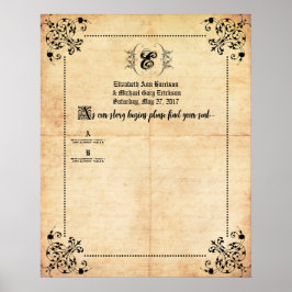 Póster Tabla de asientos de Boda de cuento de hadas