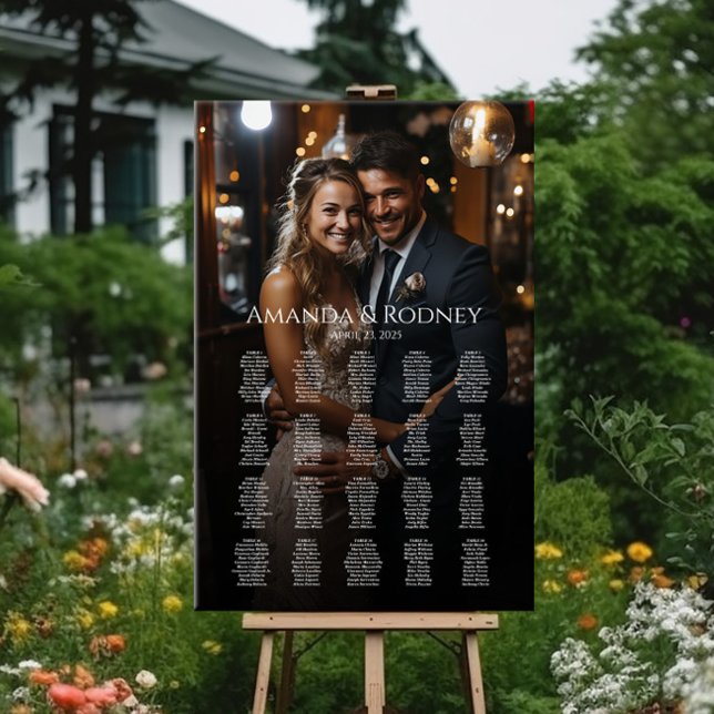 Póster Tabla de asientos de boda fotográfico 20 elegantes (Subido por el creador)