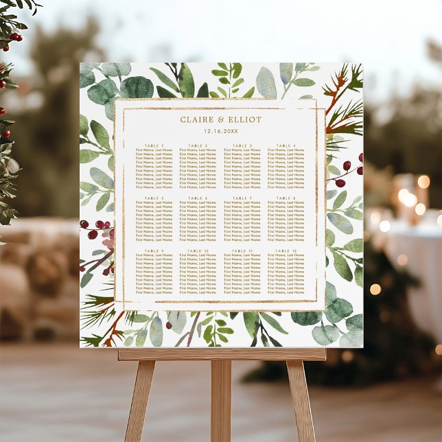 Póster Tabla de asientos de Bodas de oro para Navidades b (Subido por el creador)