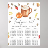 Tabla de asientos de calabaza y Boda de café