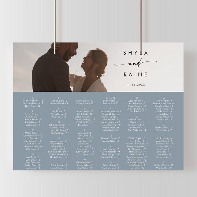 Póster Tabla de asientos de imágenes azul turbio de Moda  (Subido por el creador)