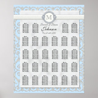 Póster Tabla de asientos de la mesa de recepción, diamant