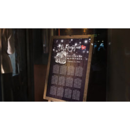 Póster Tabla de asientos de la recepción de bodas Pareja 